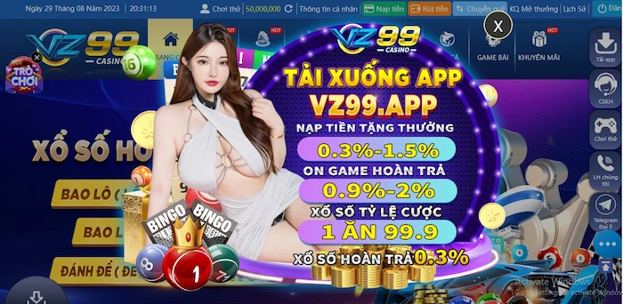 Chơi casino online tại nhà cái VZ99